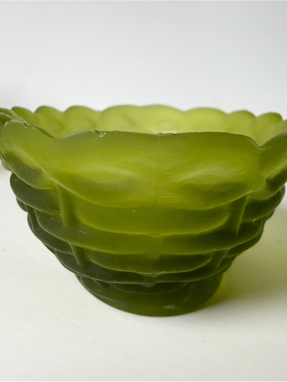 Vintage Westmoreland Green Satin Glass Hen On Nest Mini 3 1/2” - Picture 5 of 14